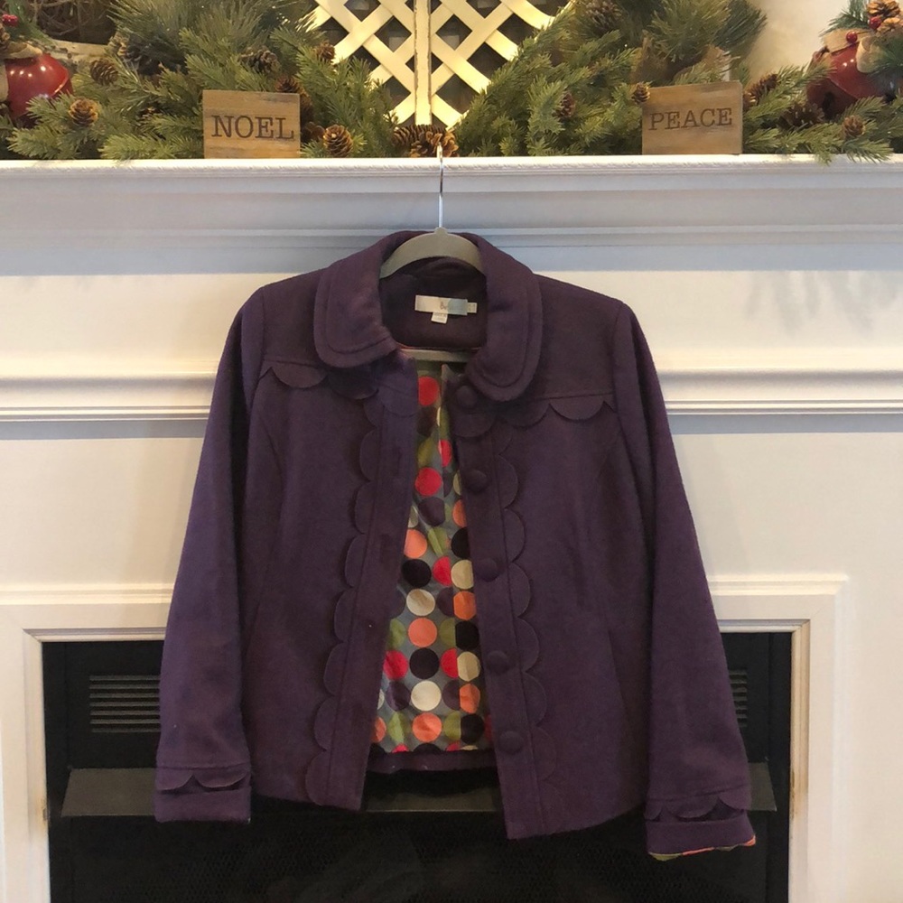 Boden Plum Wool Jacket
